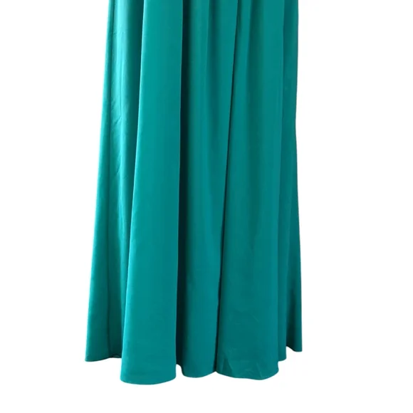 Badgley Mischka Women’s Belle Chiffon Formal Gown Kelly Green Maxi Dress Size 8 - Picture 4 of 13